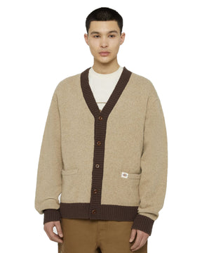 Man Sweater Dickies Lucas Cardigan Whitecap Grey