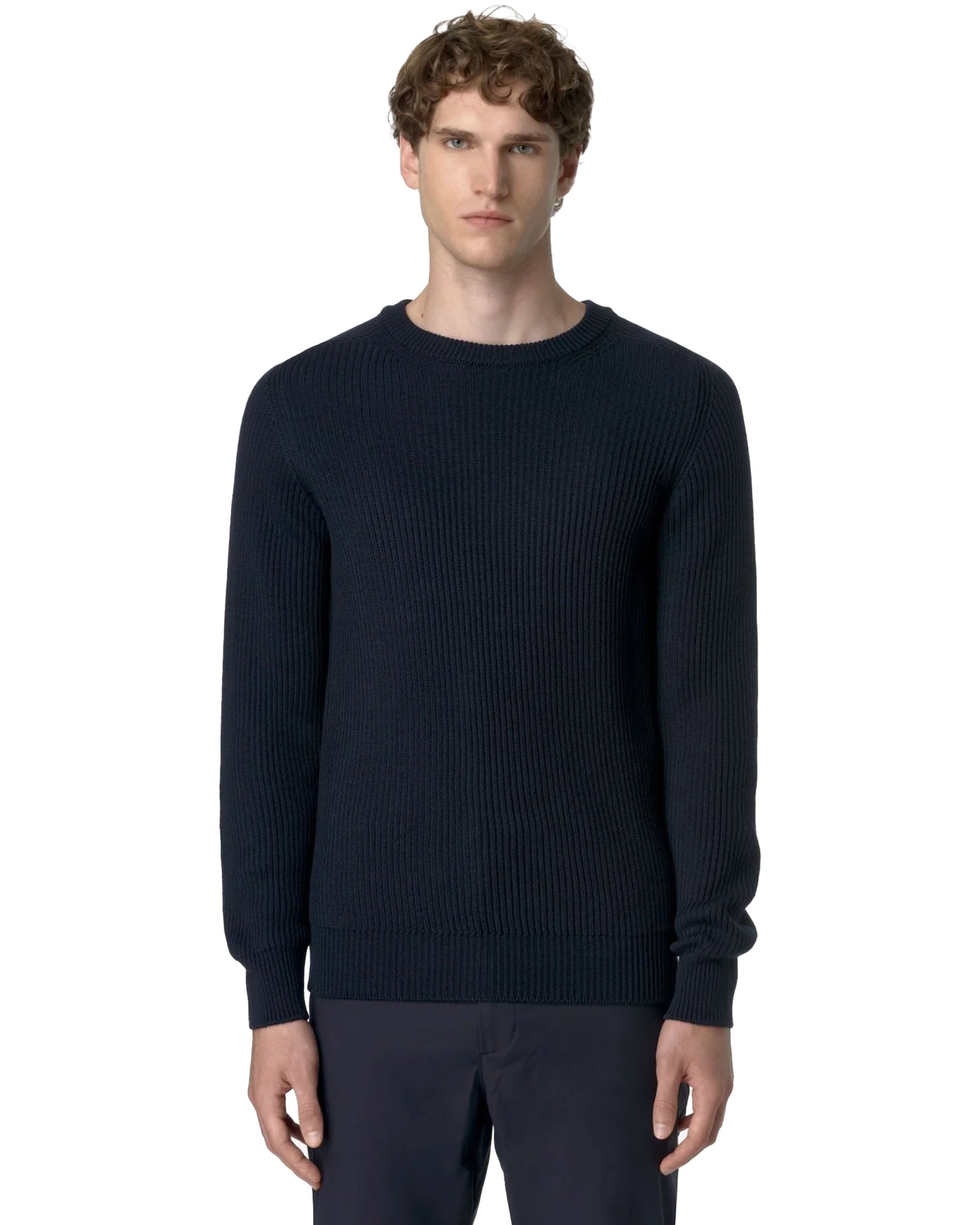 Maglione Uomo K-Way Verin Wool Merino Blend Blu