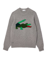 Man's Sweaters Lacoste Big Logo Grey