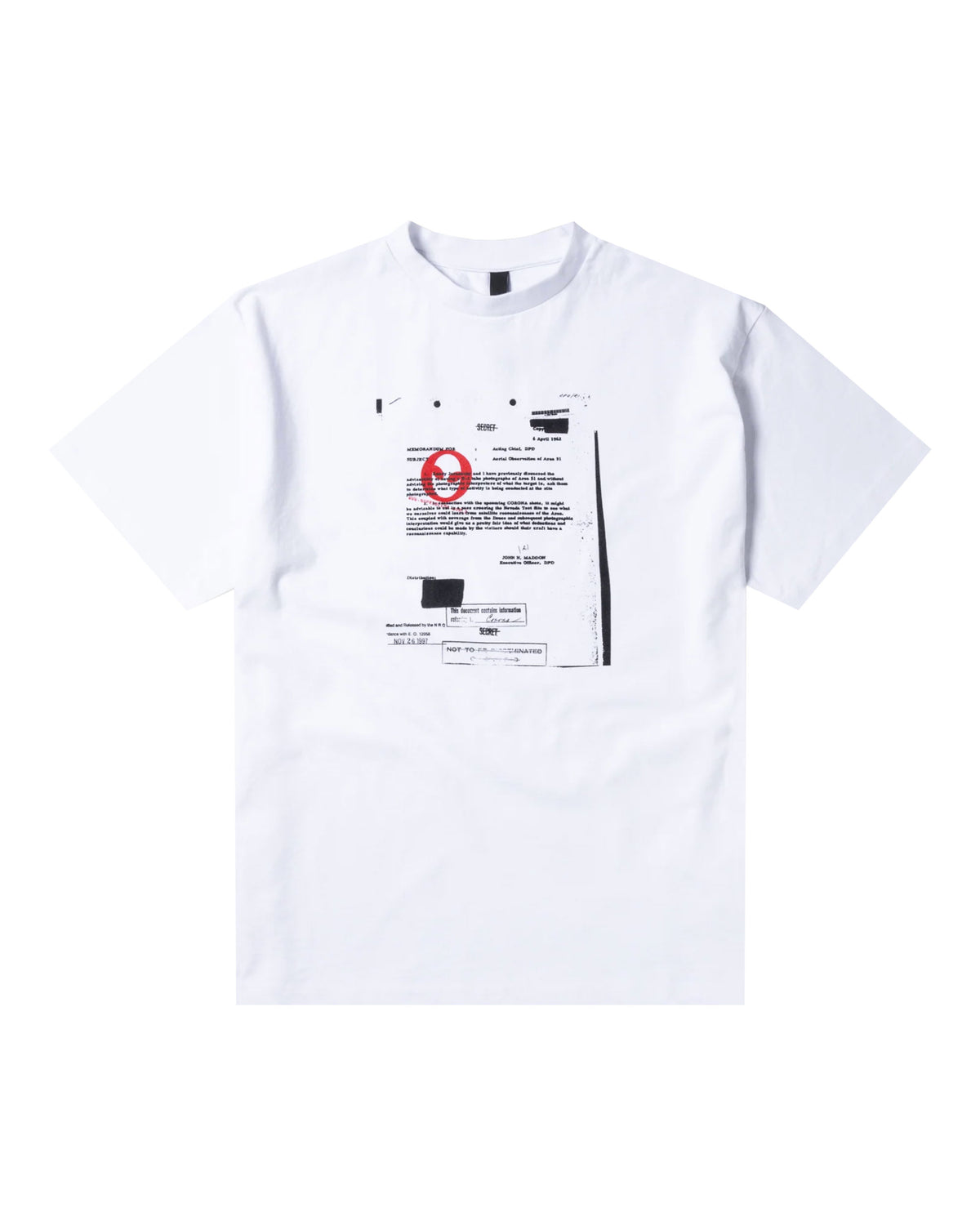 No Problemo Redacted Tee White