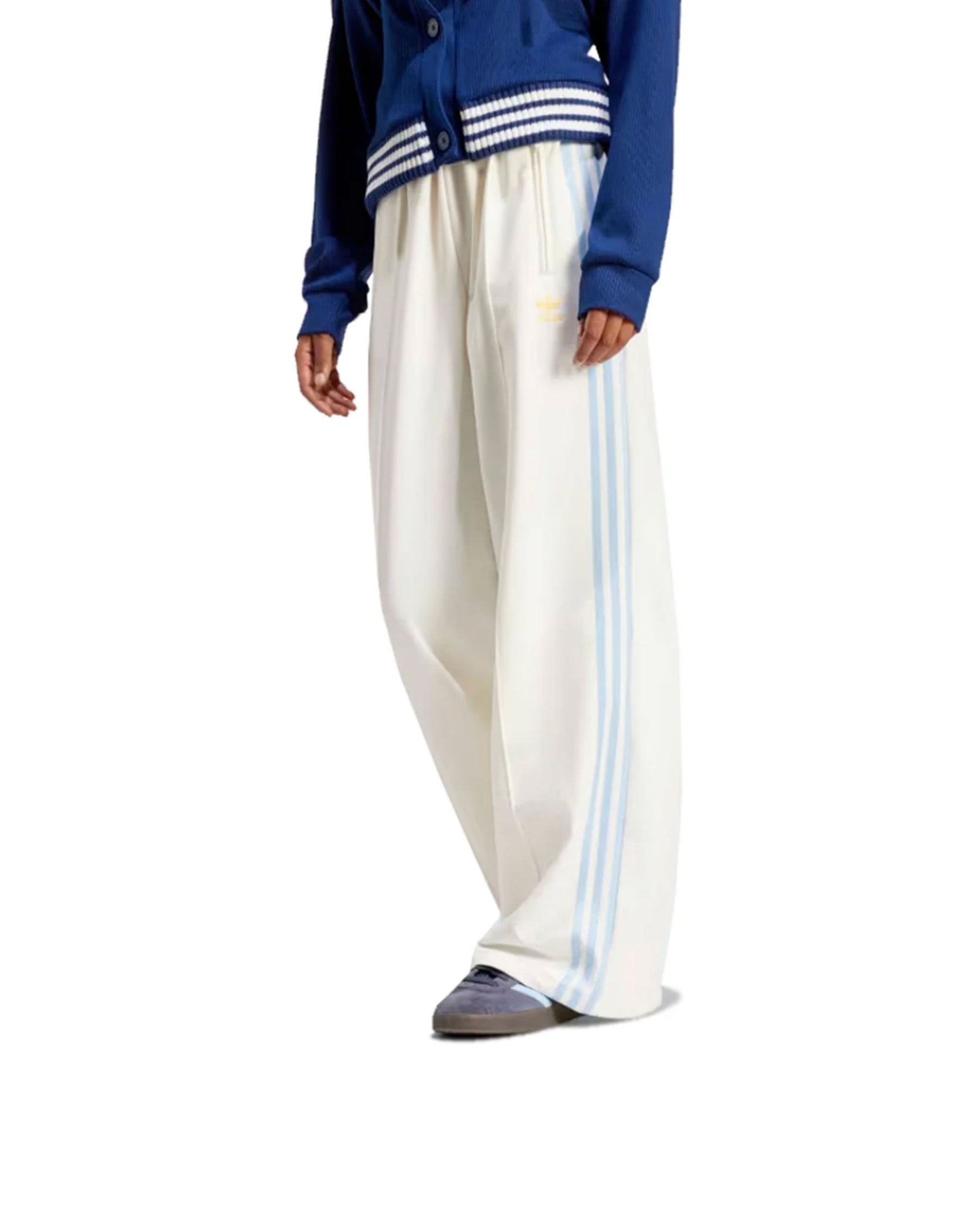 Woman Trousers Adidas Loose TP White