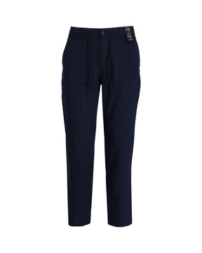 Man Trousers Boss Sanderson Linen Blue