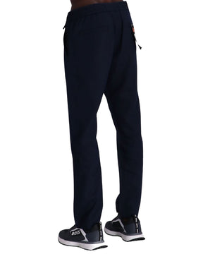 Man Trousers Boss Sanderson Linen Blue