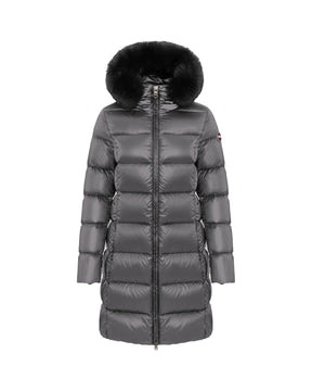 Woman's Long Jackets Colmar Originals With Fur Grey