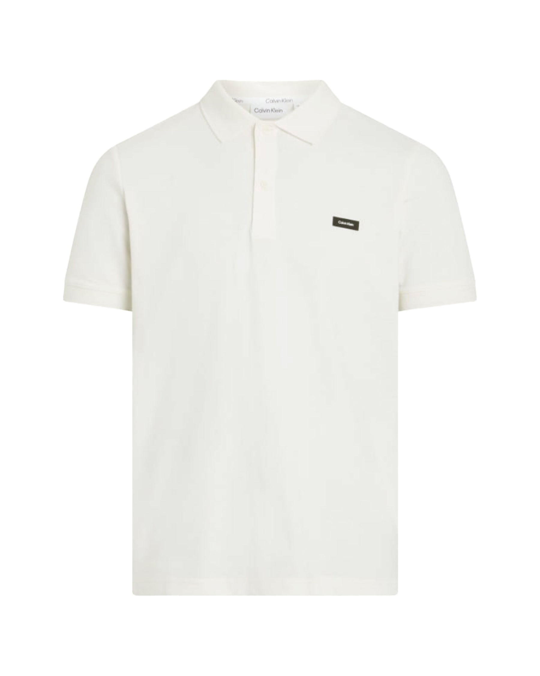 Man Polo Shirts Calvin Klein Thermo Tech Pique Slim Egret