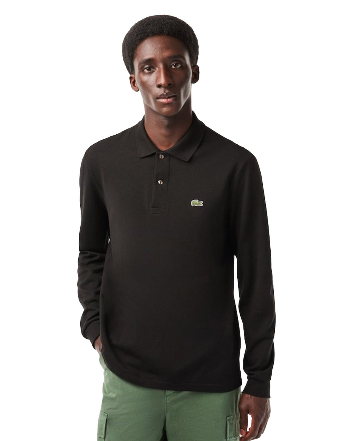 Man Polo Shirt Lacoste 13.12 Long Sleeve Black