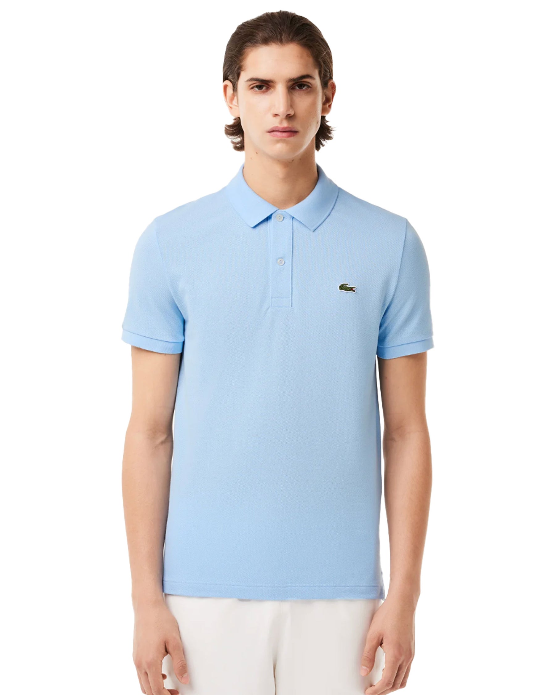 Man Polo Shirts Lacoste L.12.12 Clear Blue