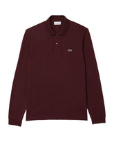 Man Polo Shirt Lacoste Long Sleeve L.13.12 Bordeaux