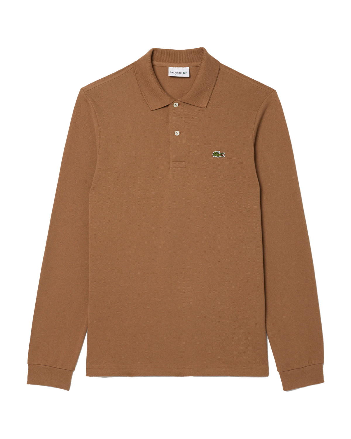 Man Polo Shirt Lacoste Long Sleeve L.13.12 Brown