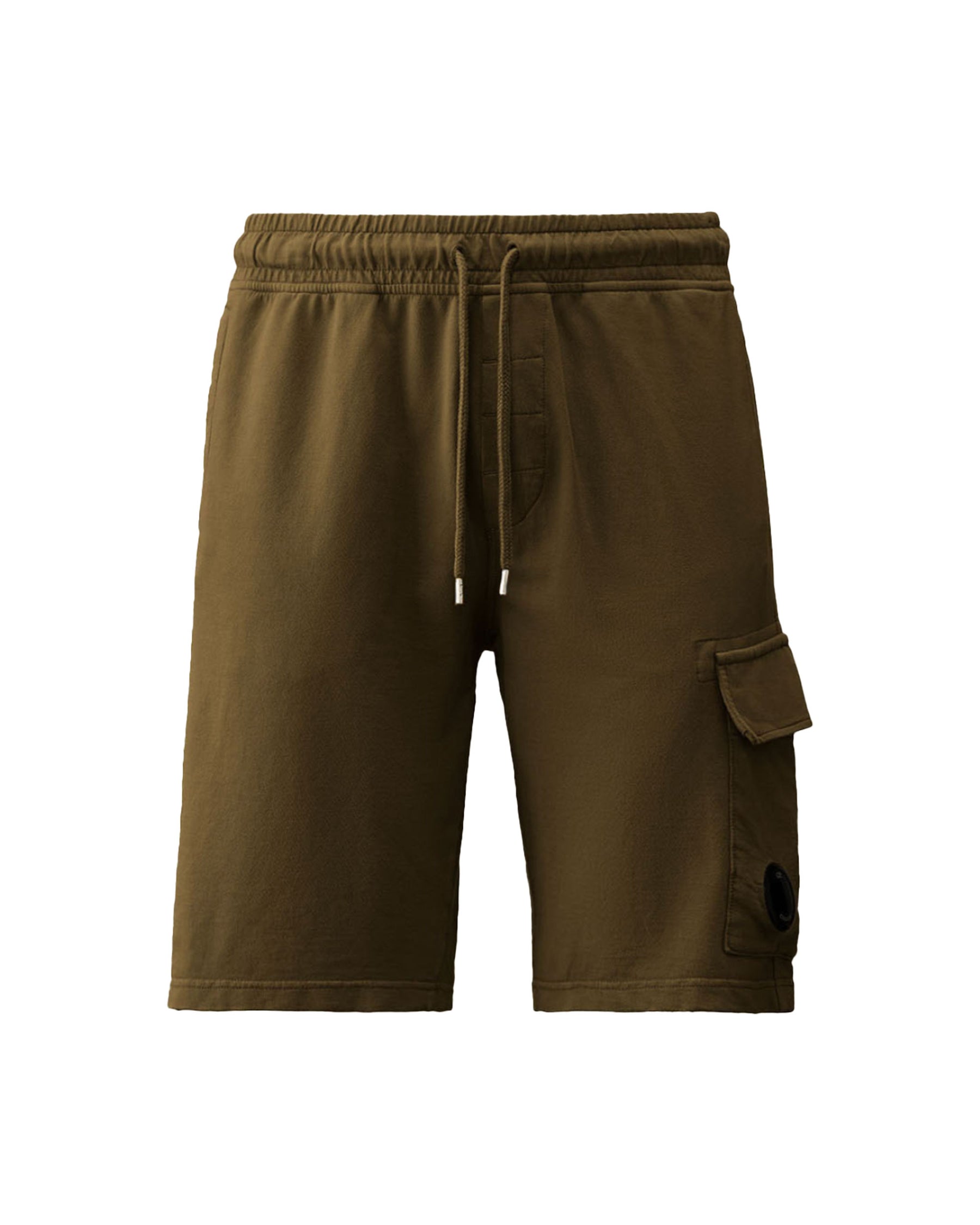 Man Short CP Company Light Fleece Utility Ivy Green