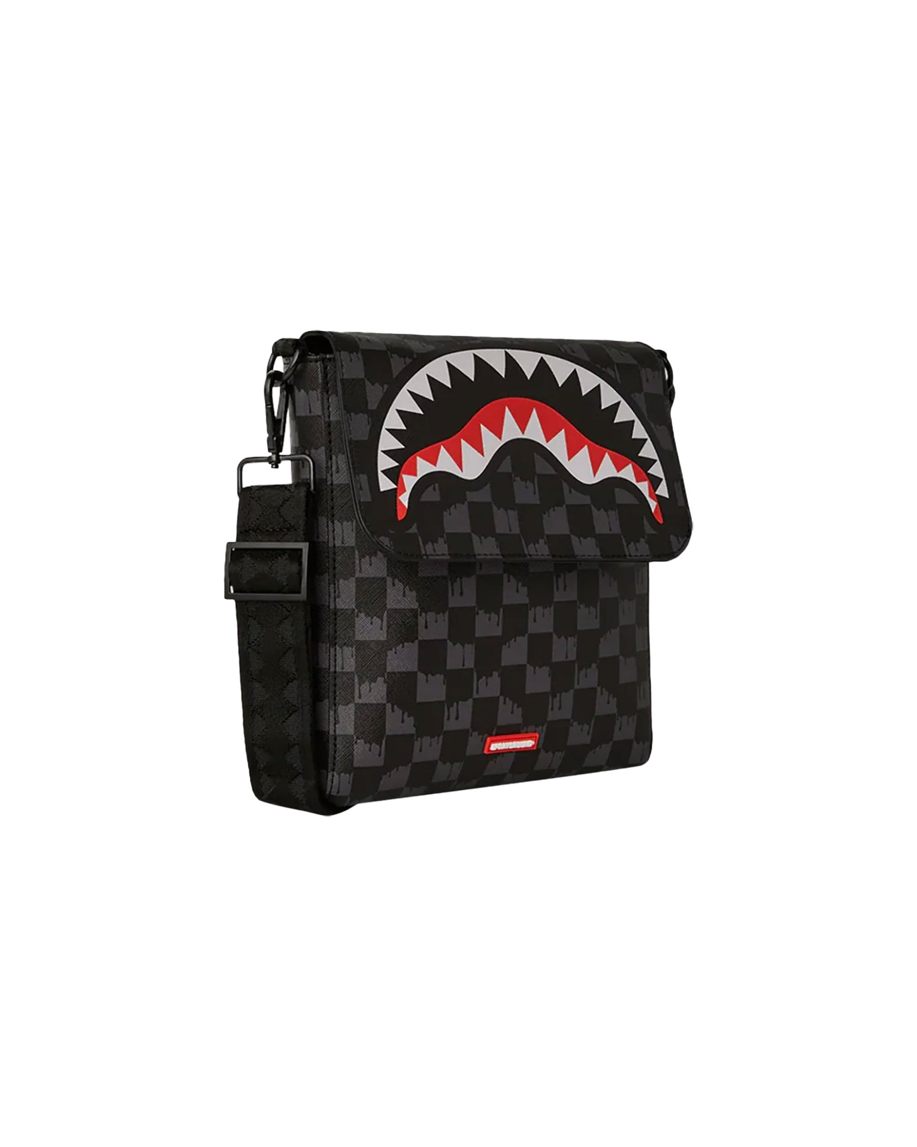 Sprayground Drip Check Shark Messenger Sling