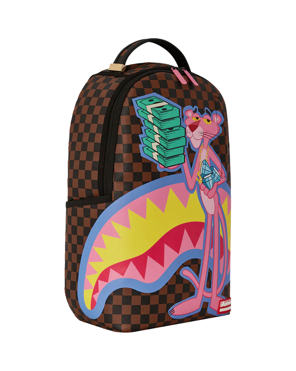 Sprayground Pink Panther Holding Money Stack