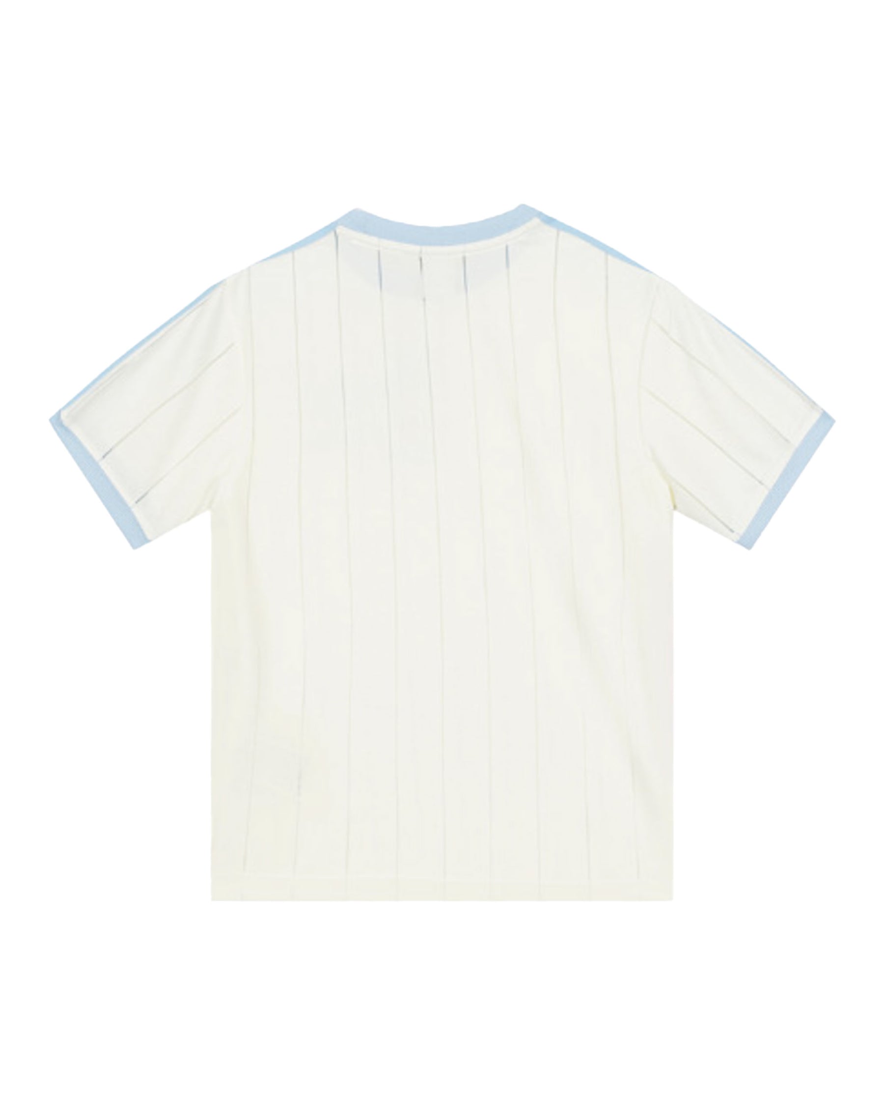 T-Shirt Donna Adidas 3 Stripe Tee Bianco Celeste