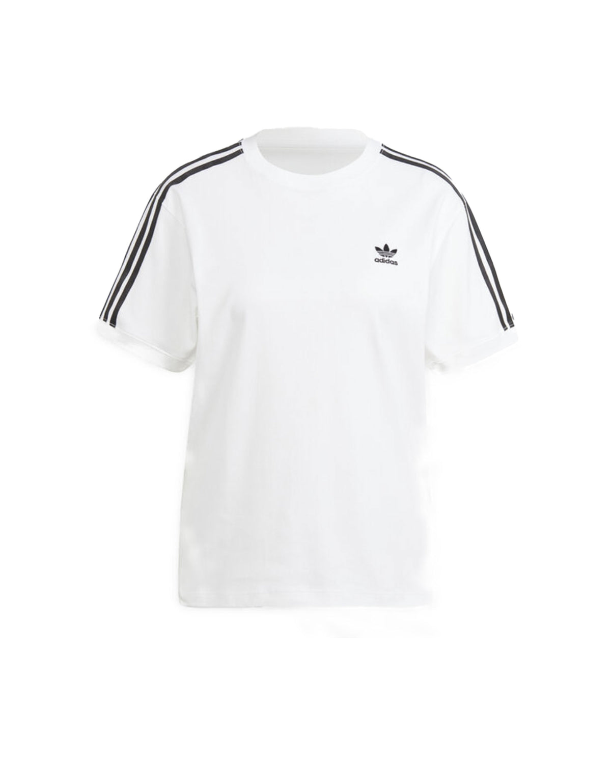 T-Shirt Donna Adidas 3 Stripe White