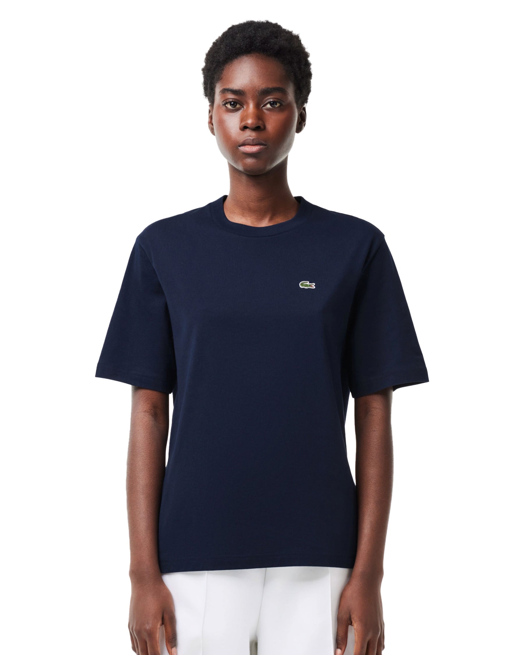 T Shirt Donna Lacoste Classic Logo Blu