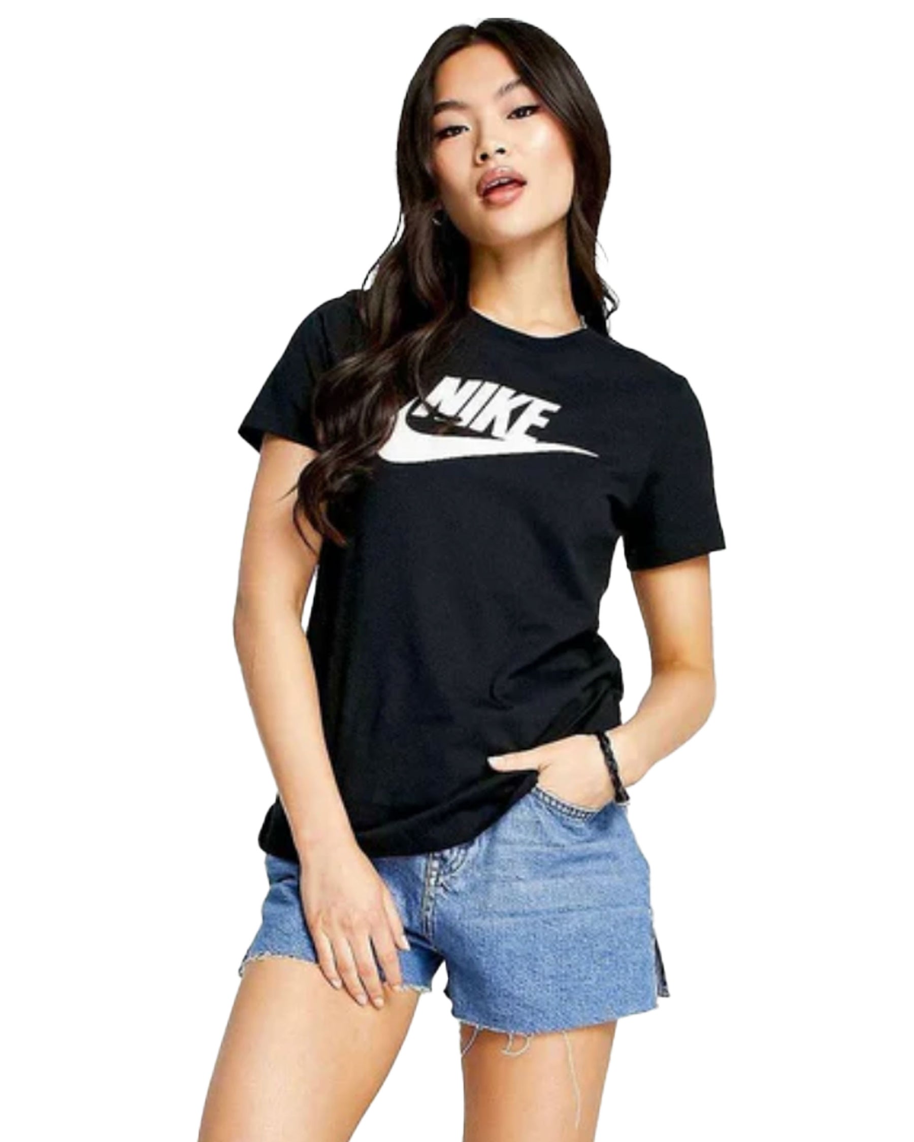 T-Shirt Donna Nike Big Logo Nera