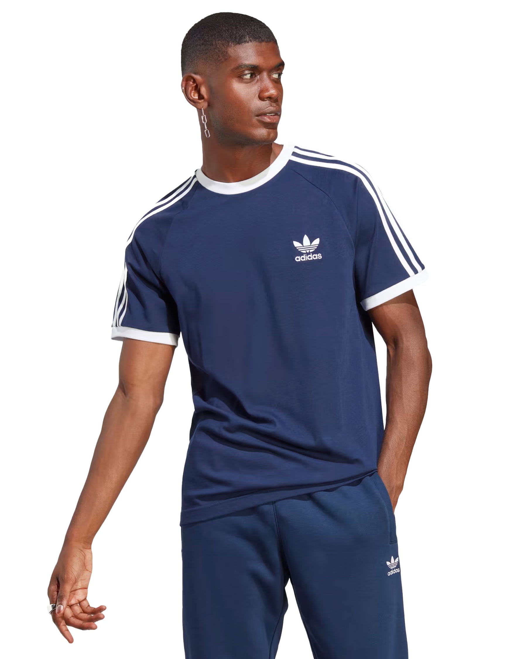 T Shirt Uomo Adidas 3 Stripes T shirt Blu