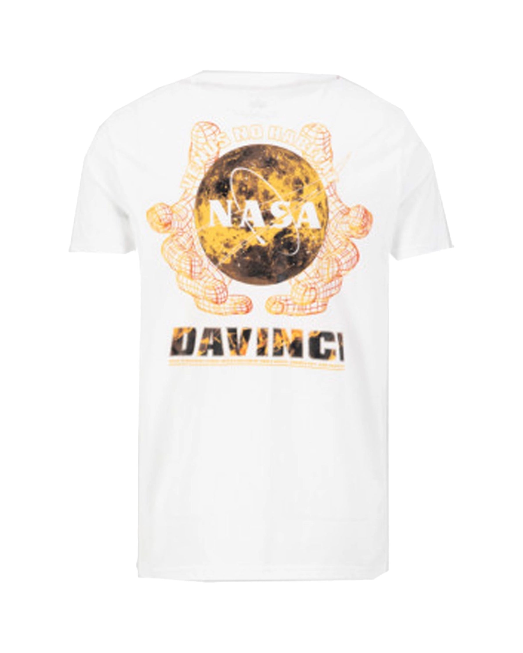 Man Tee Alpha Industries NASA Davinci White