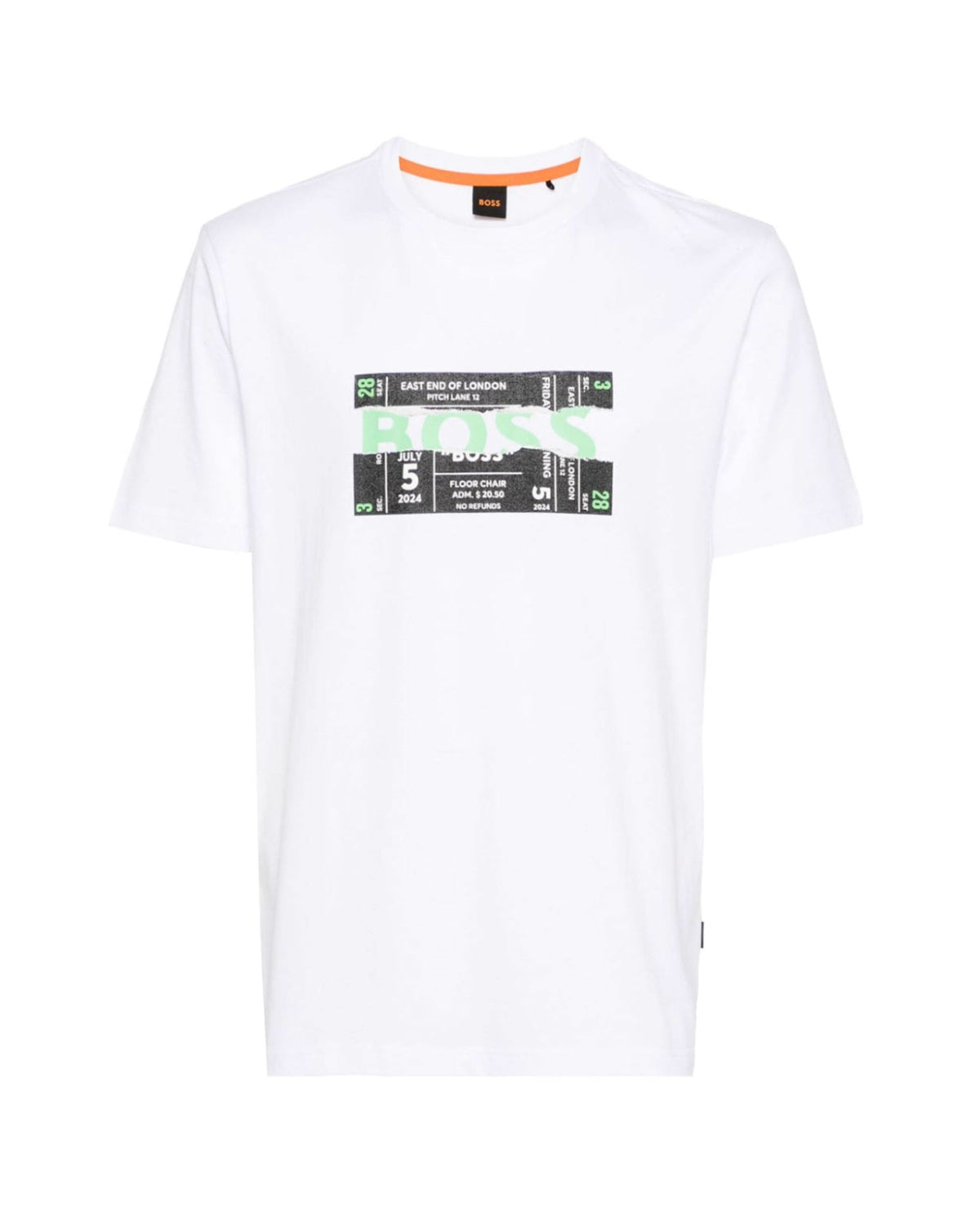 T-Shirt Uomo Boss Ticket Bianco