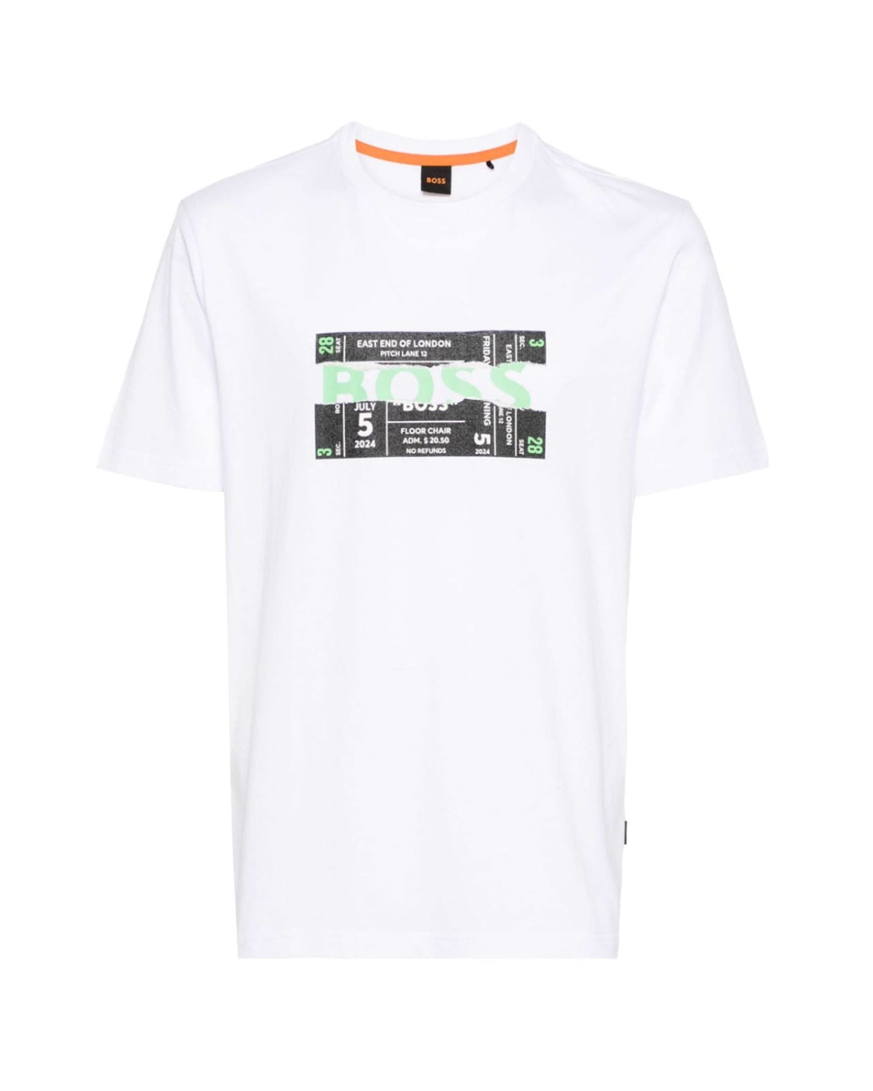 T-Shirt Uomo Boss Ticket Bianco