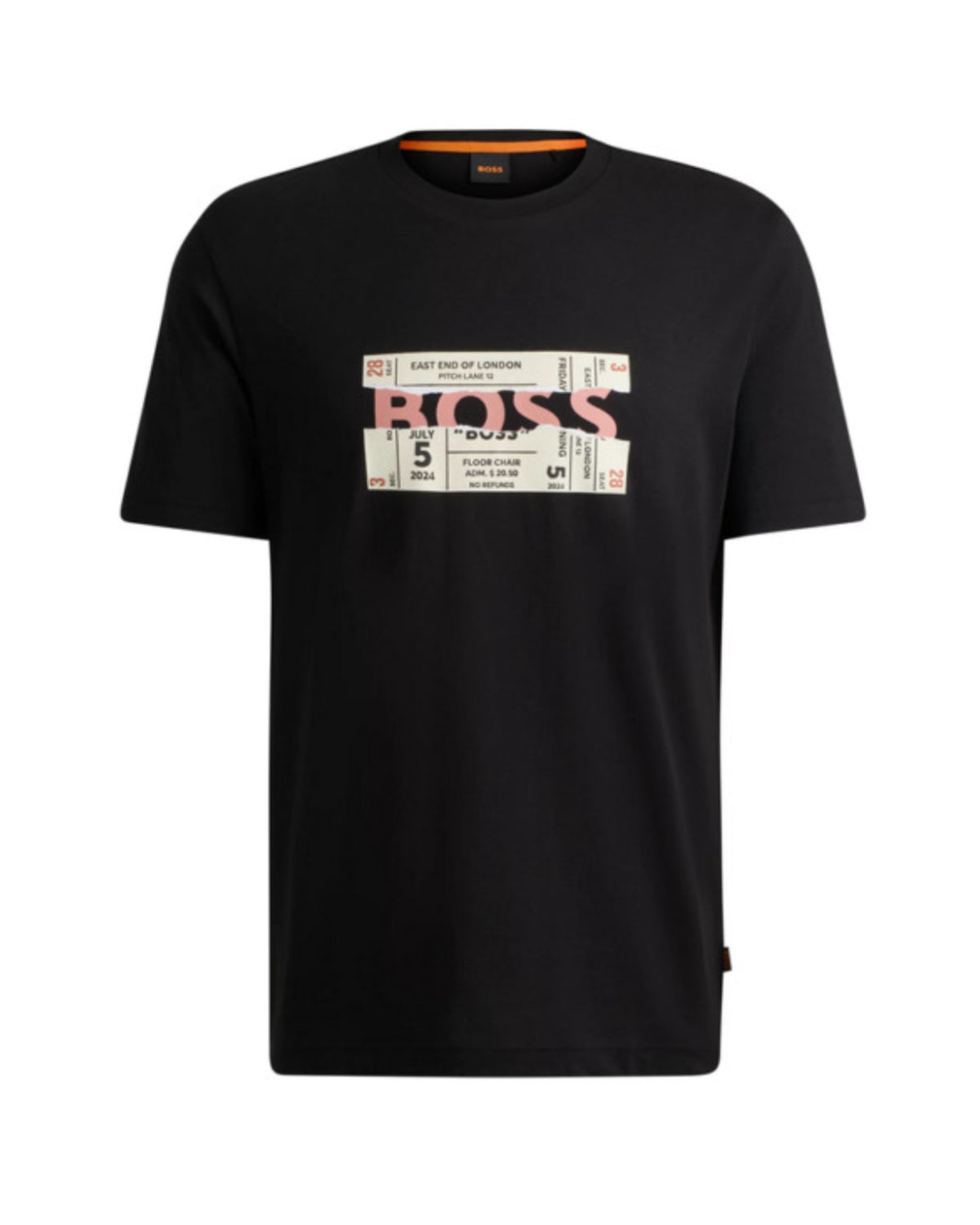 T-Shirt Uomo Boss Ticket Black