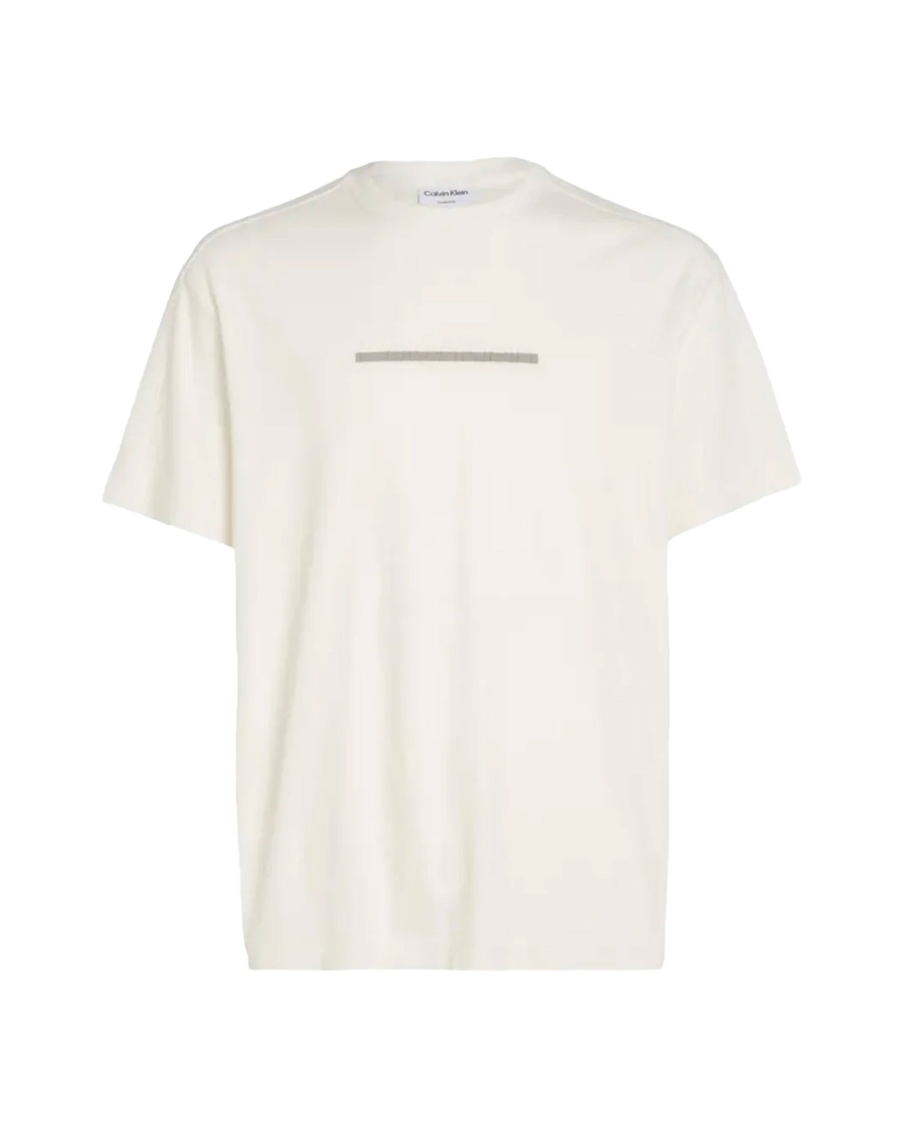 Man Tee Calvin Klein Color Embossed Logo Beige