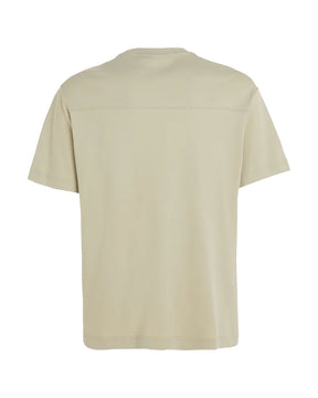 Man Tee Calvin Klein Comfort Debossed Logo Beige