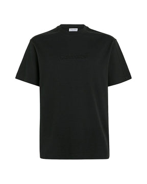 Man Tee Calvin Klein Comfort Debossed Logo Black