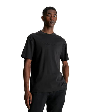 Man Tee Calvin Klein Comfort Debossed Logo Black