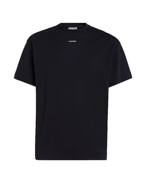 Man Tee Calvin Klein Nano Logo Interlock Black