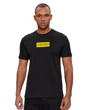 Man Tee Calvin Klein Raised Rubber Logo Black