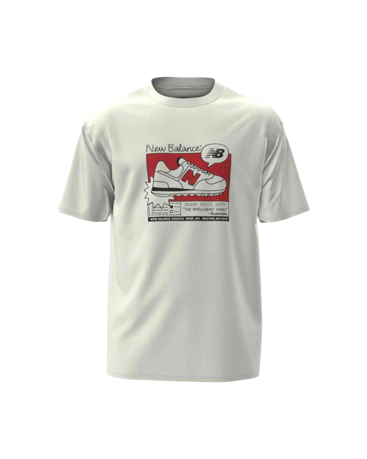 T-Shirt Uomo New Balance Relaxed Ad T-shirt Bianco