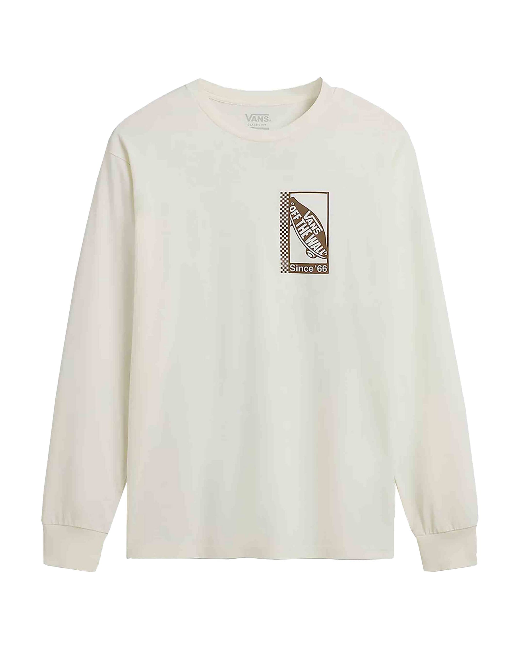 T-Shirt Uomo Vans Tech Box LS Tee Marshmallow