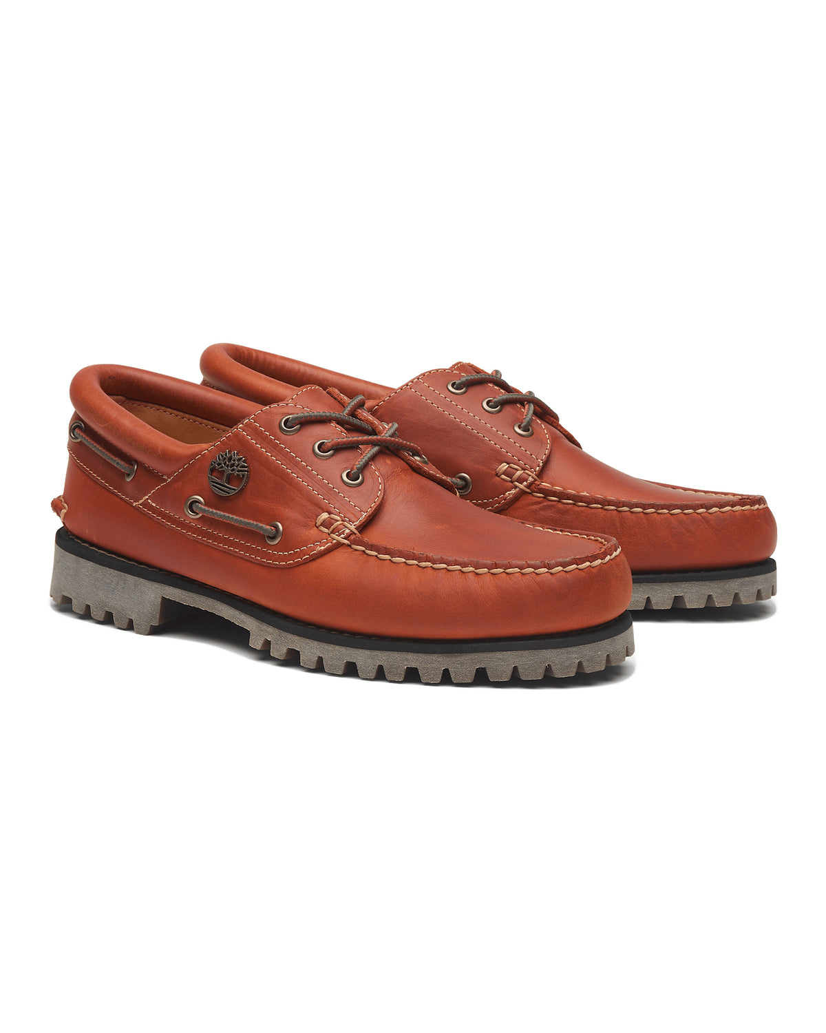 Timberland Authentic Boat Shoe Medium Orange Full Grain