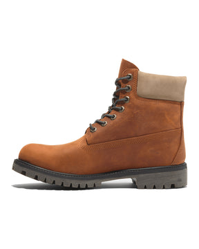 Timberland Premium 6 Inch Lace Up Waterproof Boot Medium Orange Full Grain