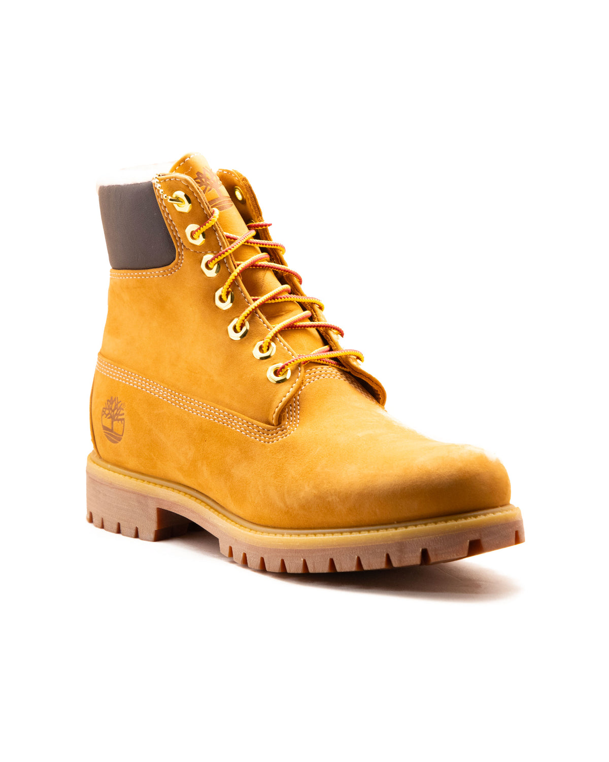 Timberland Premium 6 Inch Lace Up Waterproof Boot Wheat Con Pelliccia Interna