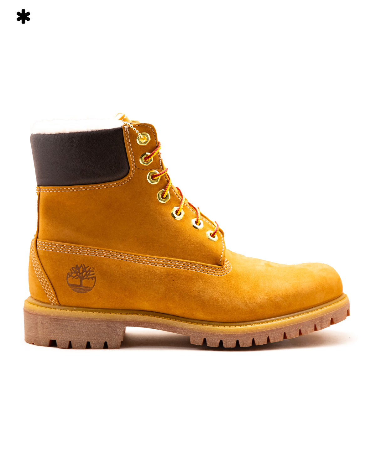 Timberland Premium 6 Inch Lace Up Waterproof Boot Wheat Con Pelliccia Interna