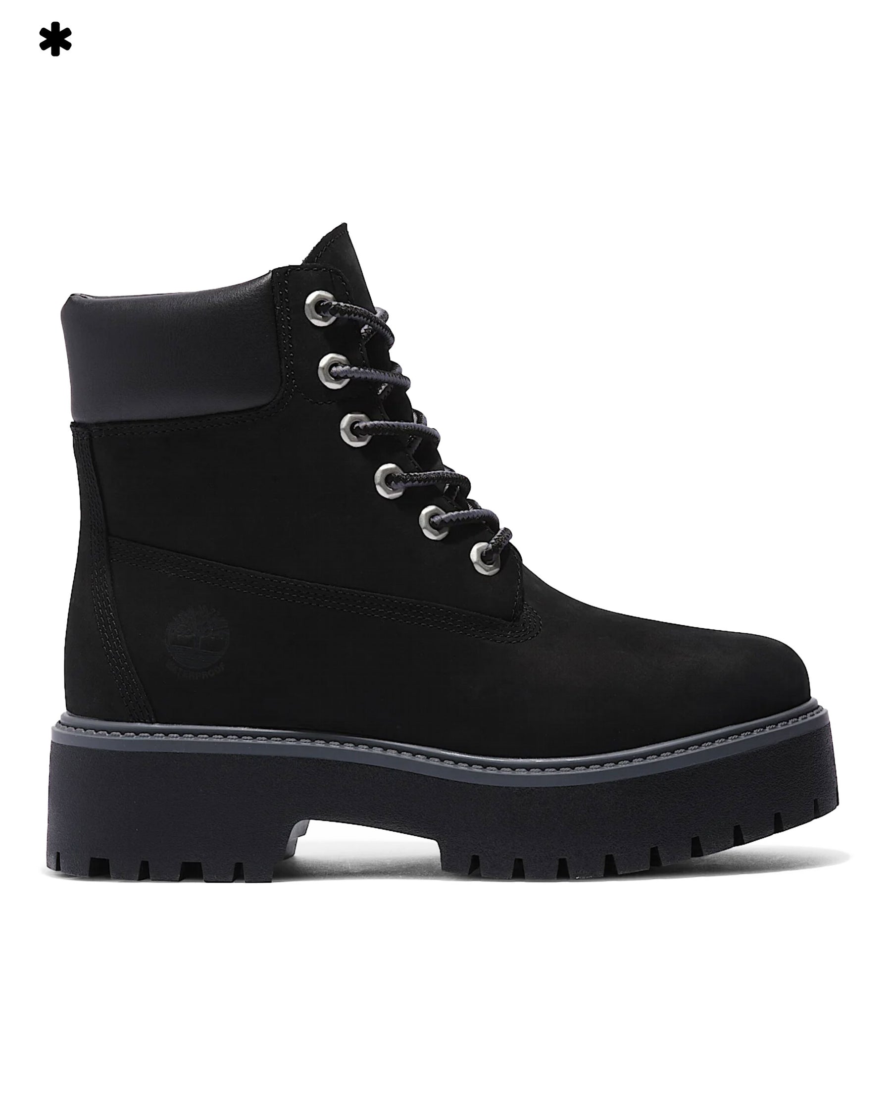 Timberland Stone Street 6 Inch Lace Up Waterproof Boot Jet Black