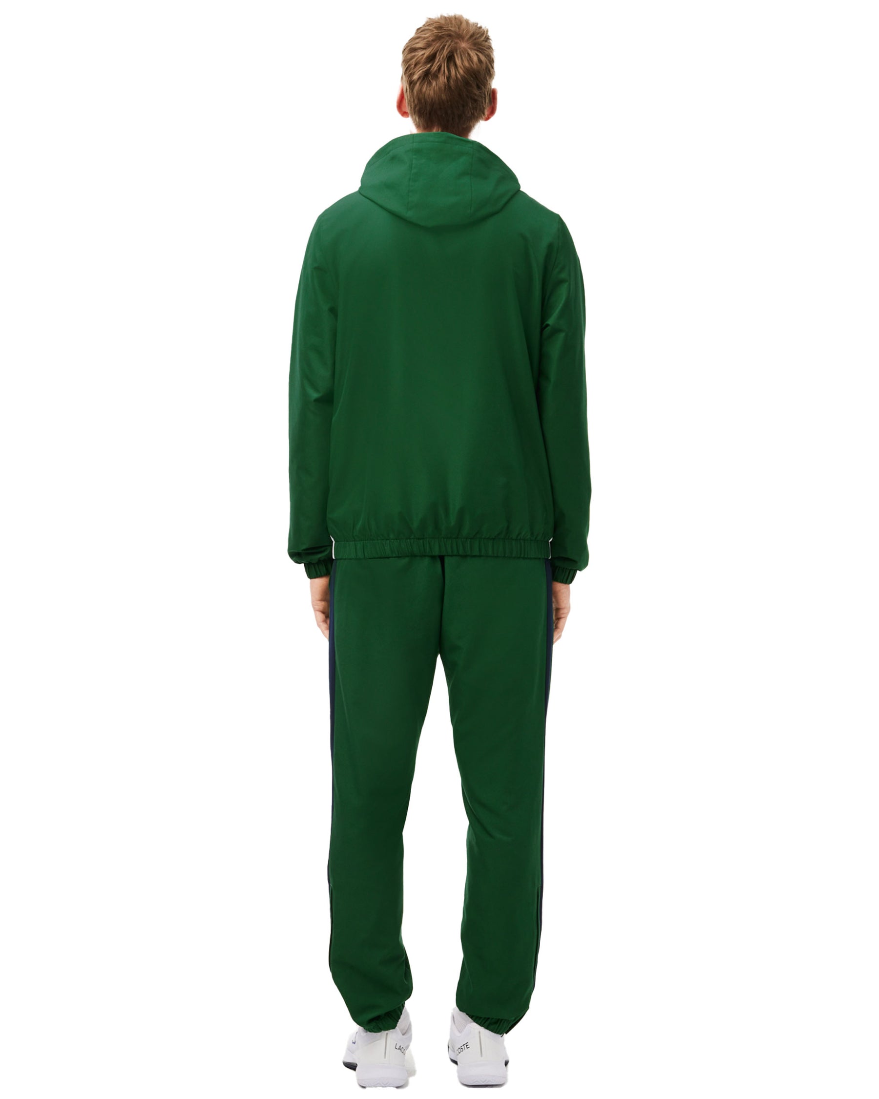 Mens green lacoste tracksuit best sale