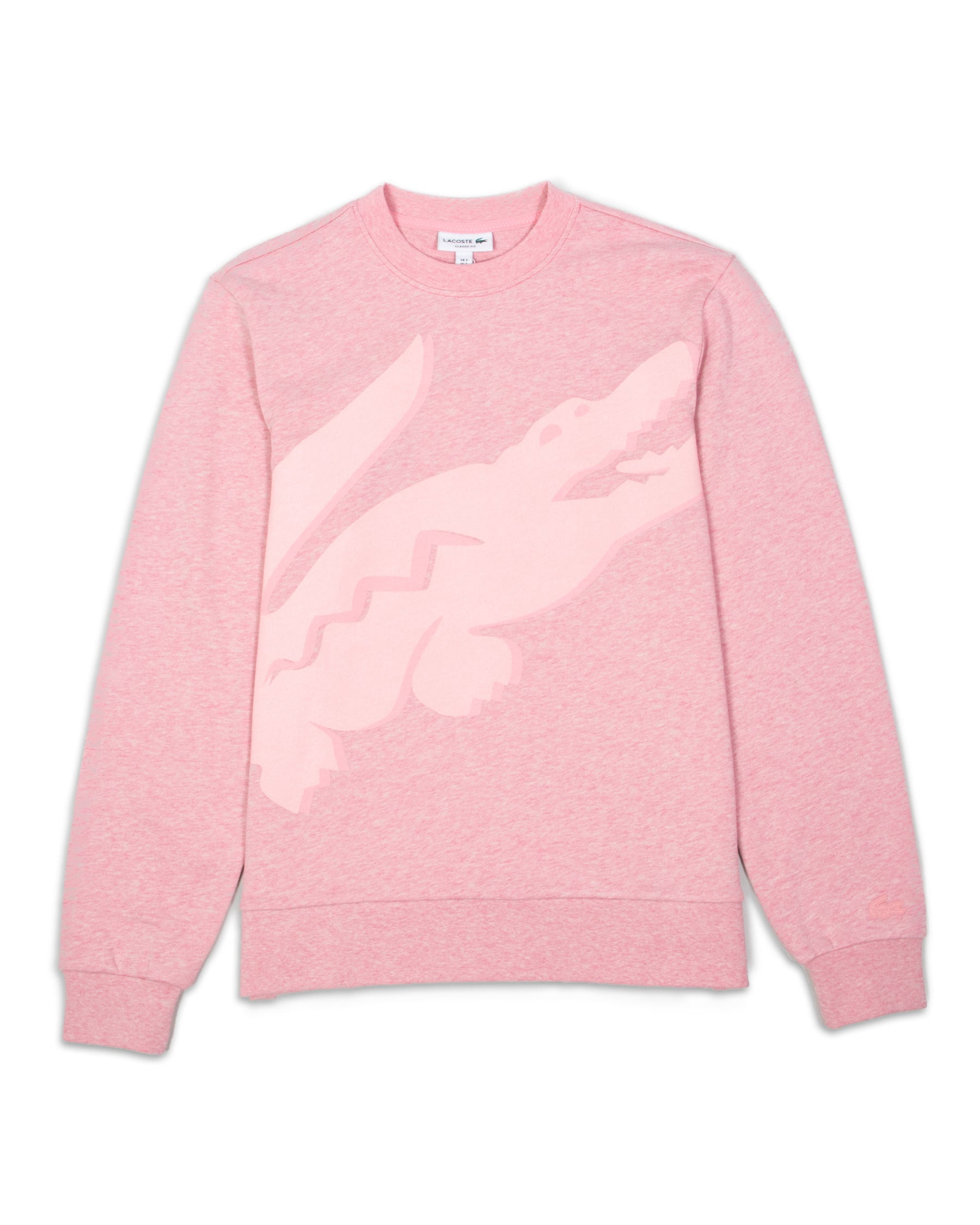 Pink Big Sweatshirt Lacoste Logo