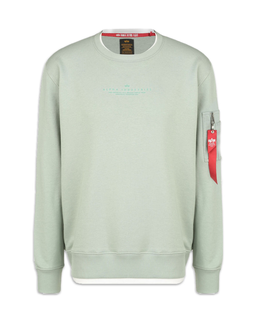 Alpha Industries Double Layer Dusty Green Sweater