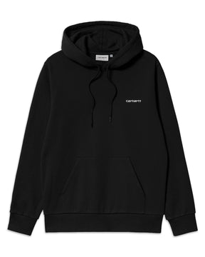 Felpa Uomo Carhartt Wip Hooded Script Embroidery Sweat Nero