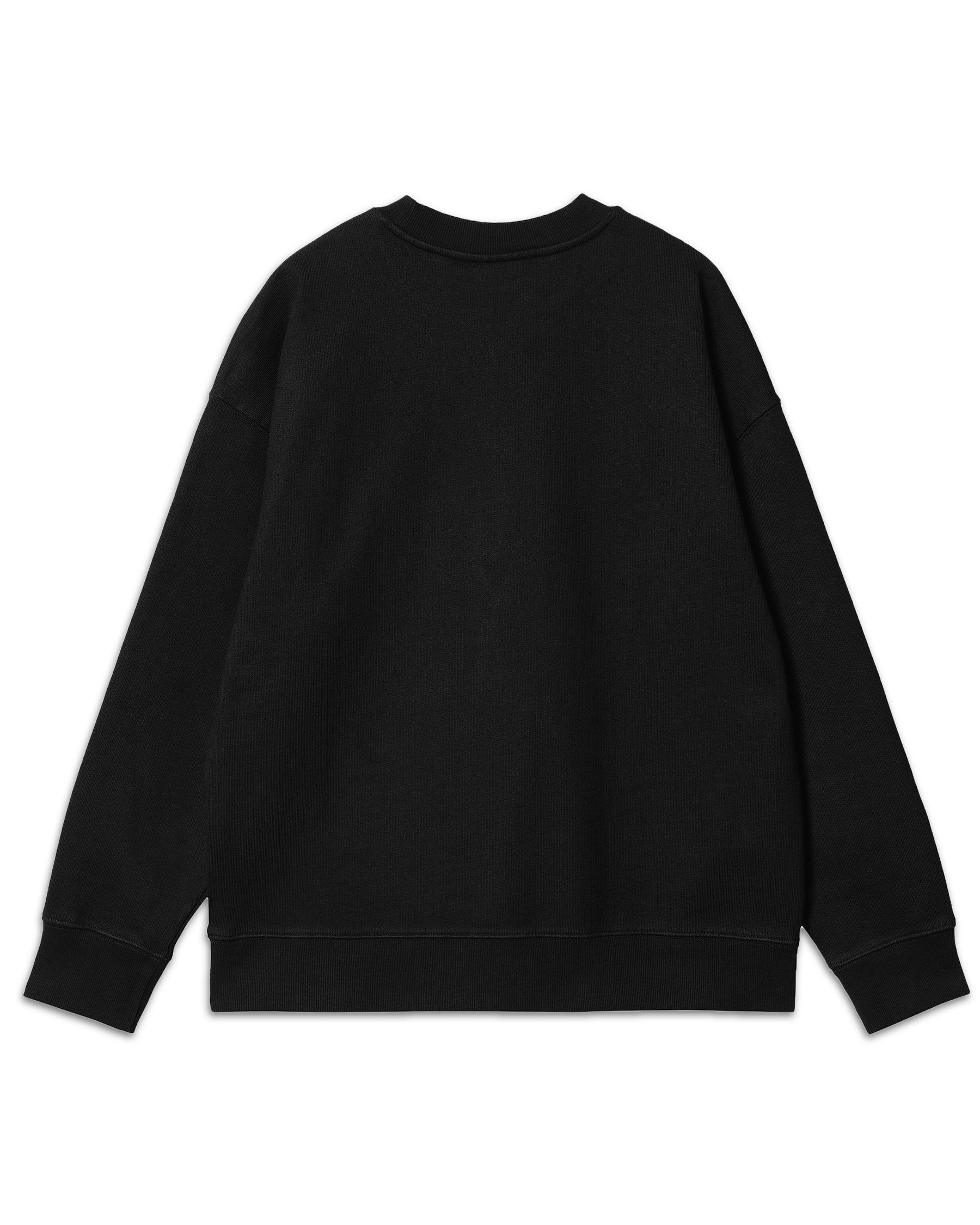 Felpa Uomo Carhartt Wip Link Script Sweat Black