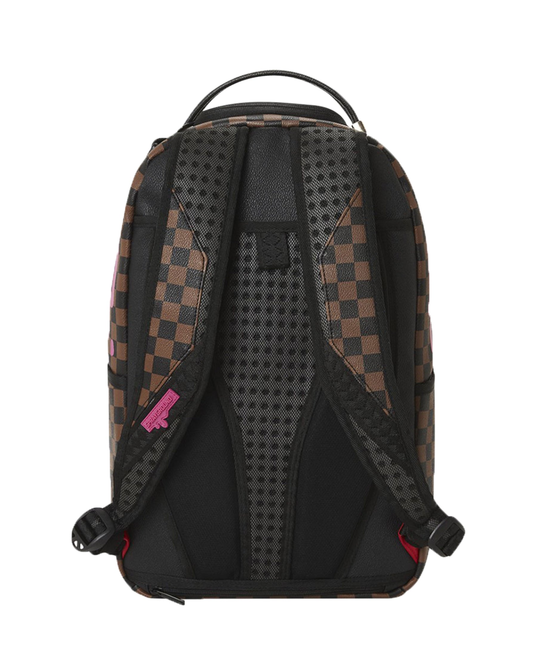 SPRAYGROUND ZAINO PINK DRIP BROWN CHECH Unisex Brown